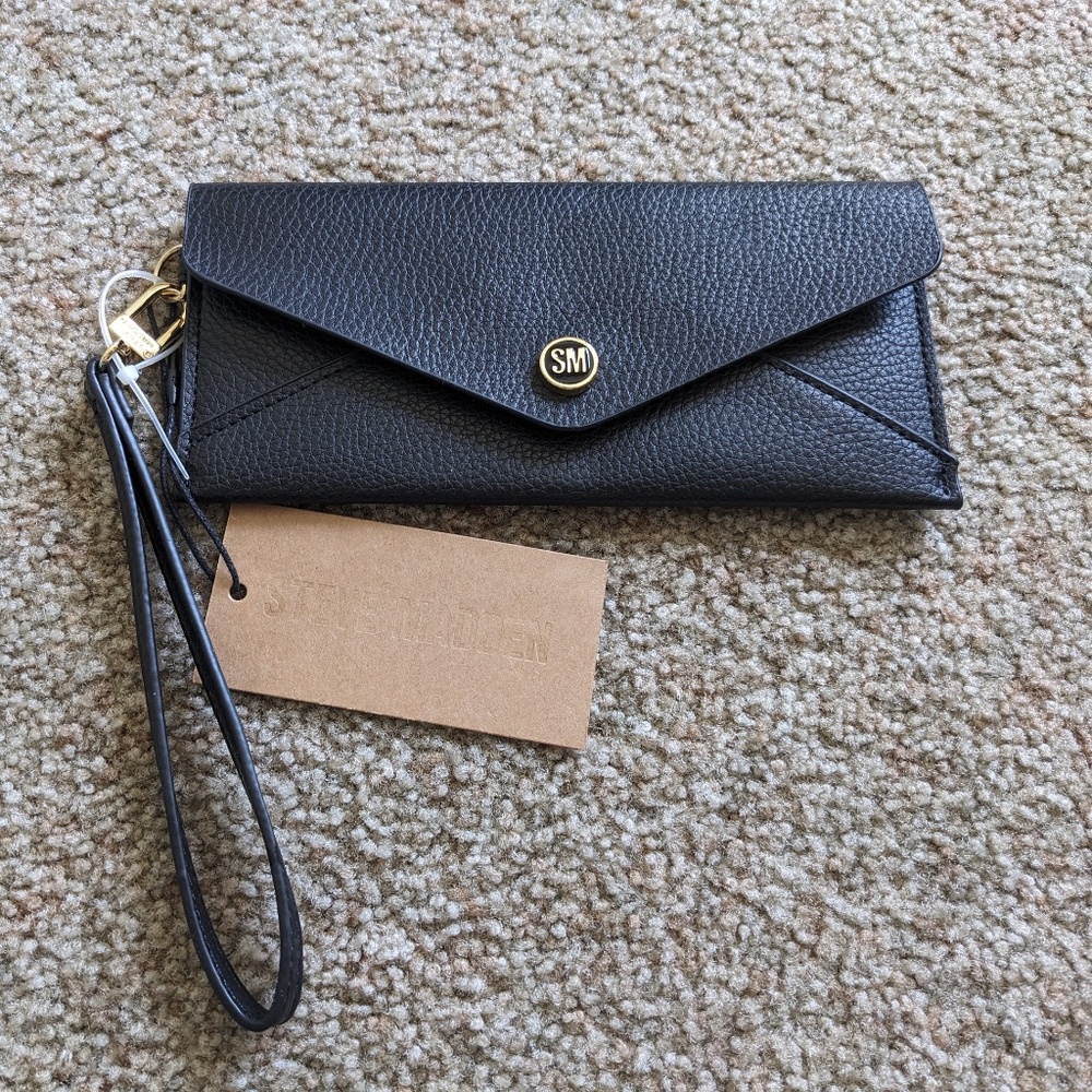 Steve Madden Black Bkinny Wallet